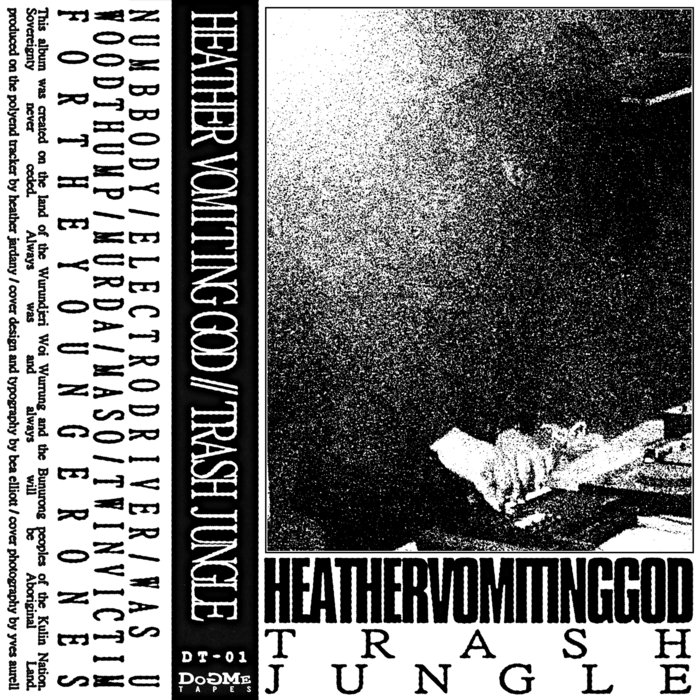 Cover art for heather vomiting god – TRASH JUNGLE