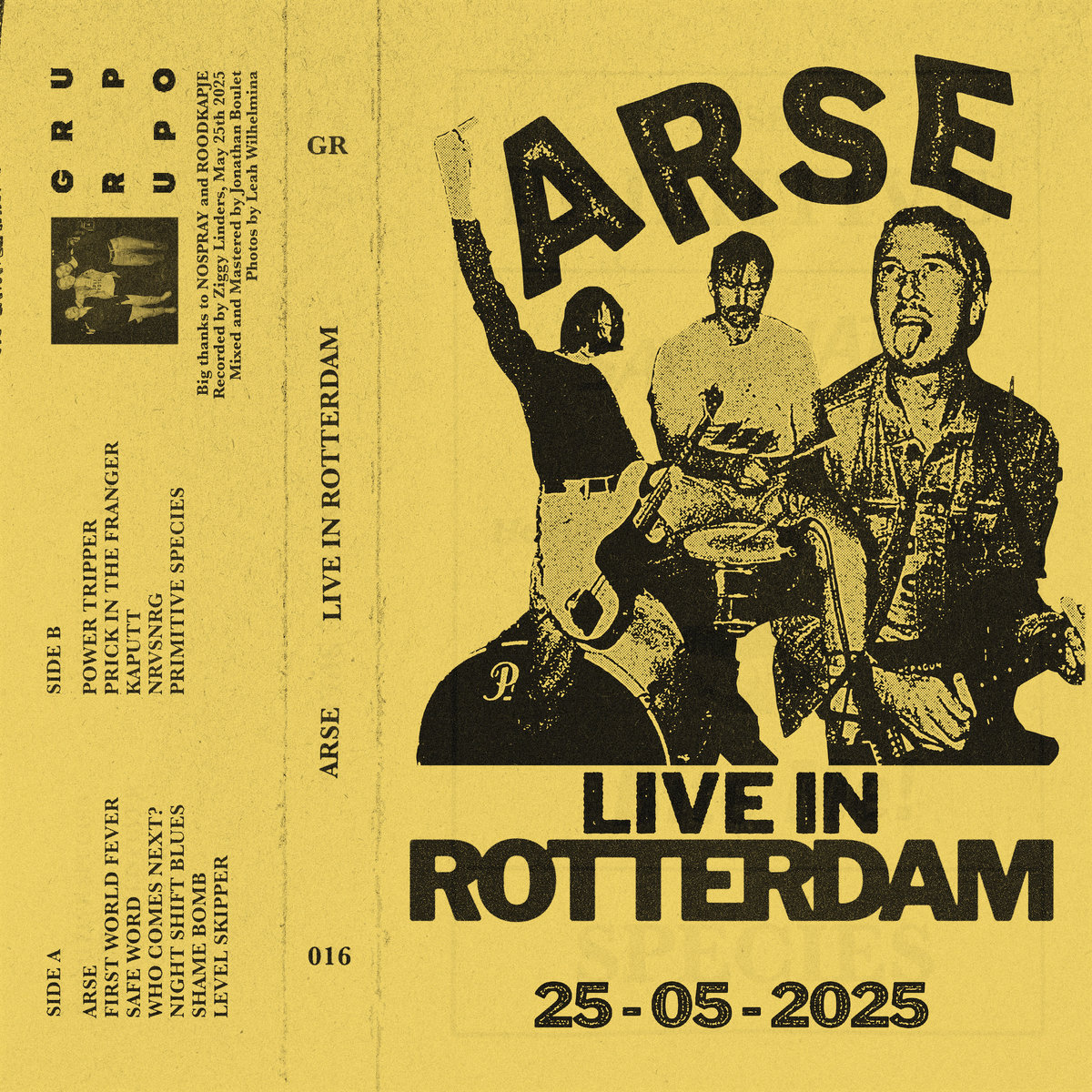 Cover art for ARSE – Live in Rotterdam